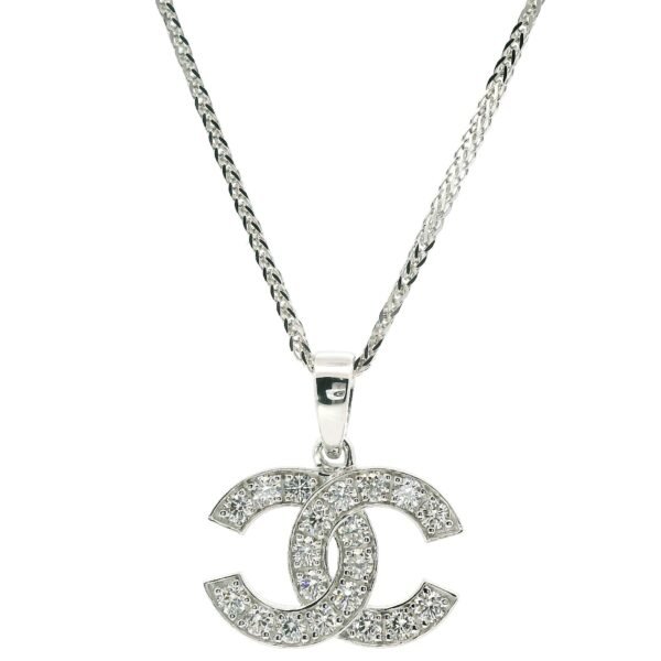 0.62CT Natural Round Diamond Pendant 18K White Gold F VS1 (C Design)