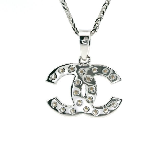 0.62CT Natural Round Diamond Pendant 18K White Gold F VS1 (C Design)