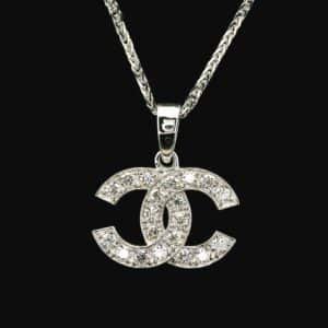 0.62CT Natural Round Diamond Pendant 18K White Gold F VS1 (C Design)