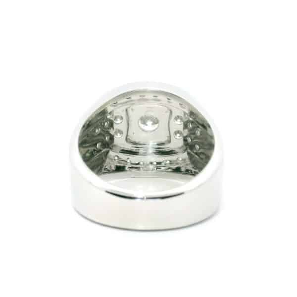 GIA Certified High Quality Natural Diamond 1.59CTS VVS Men's Ring 18K White Gold
