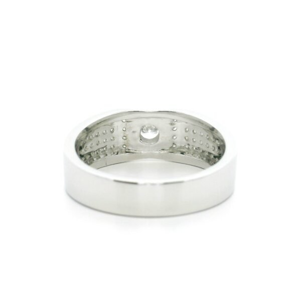 GIA Certified High Quality Natural Diamond 0.72CT D VS1 Mens Ring 18K White Gold