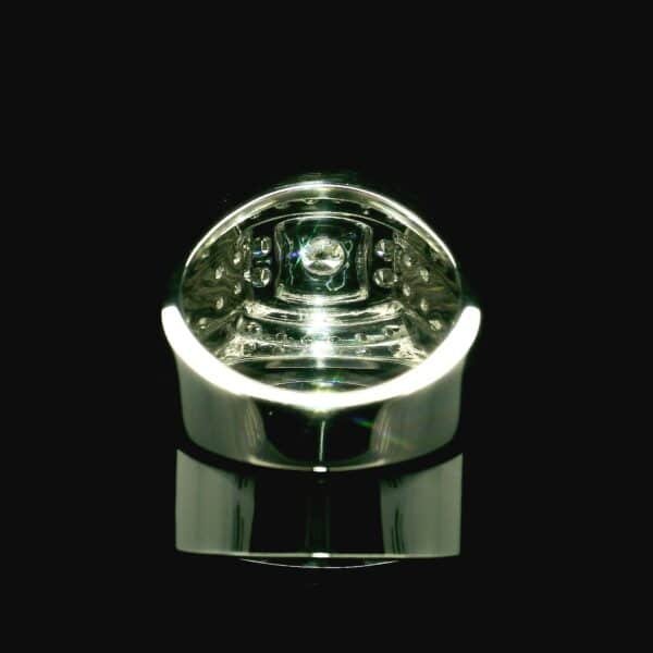 GIA Certified High Quality Natural Diamond 1.59CTS VVS Men's Ring 18K White Gold