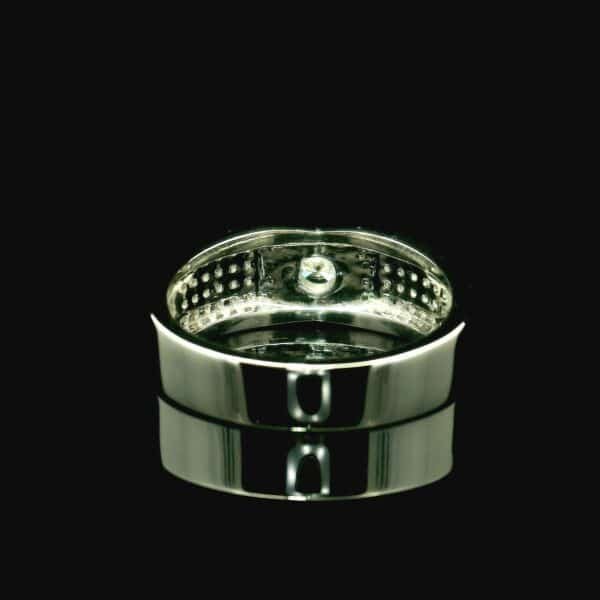 GIA Certified High Quality Natural Diamond 0.72CT D VS1 Mens Ring 18K White Gold