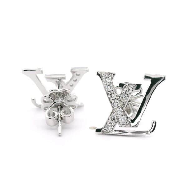 0.31CT Natural Diamond Earring VS1 F18K White Gold Genuine Round Diamond