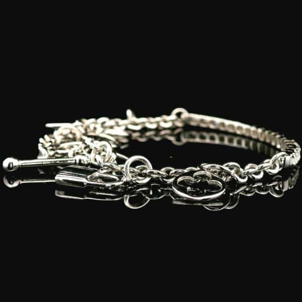 0.71 CTW Diamond Bracelet 18k White Gold, Natural Diamond F VS1 Round Brilliant