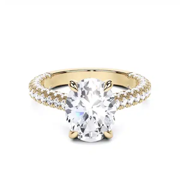 3.8CT Oval Cut Lab Grown CVD Diamond EF VS1 IGI Certified Women Ring 14k White