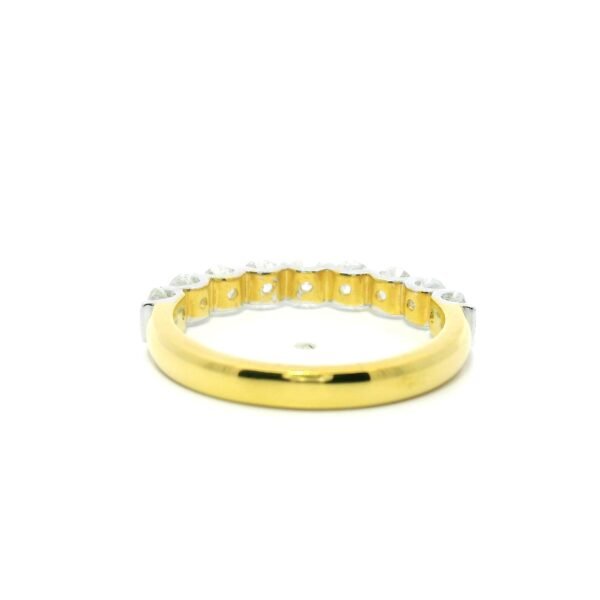 Genuine Diamond Ring 18K Yellow Gold Women, Earth Mined Natural Diamond Band Ring