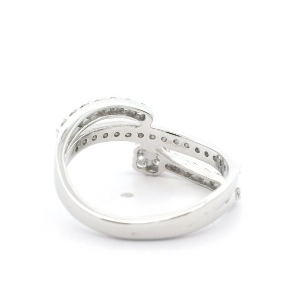 0.64ctw Natural Diamond Ring Style 18K White Gold Women, Earth Mined