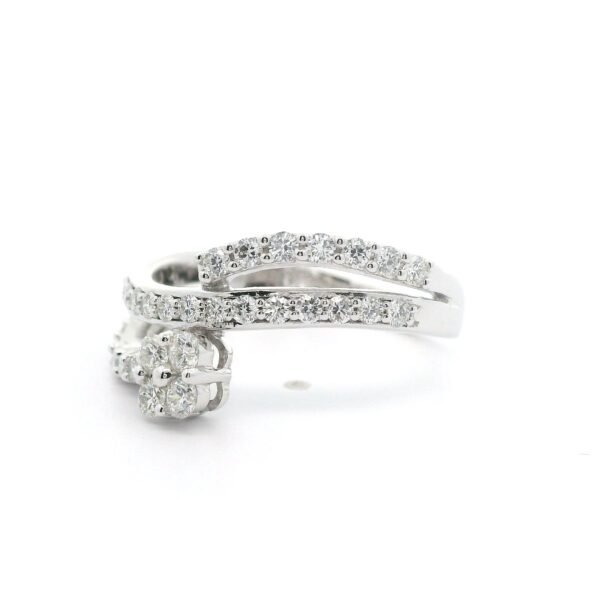 0.64ctw Natural Diamond Ring Style 18K White Gold Women, Earth Mined