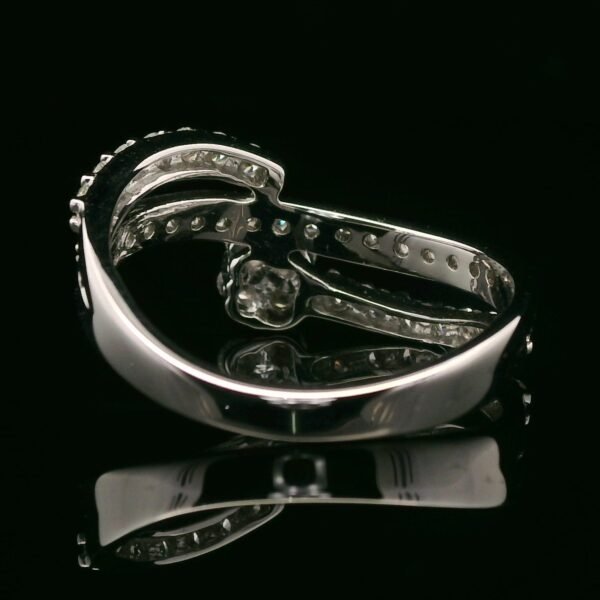 0.64ctw Natural Diamond Ring Style 18K White Gold Women, Earth Mined
