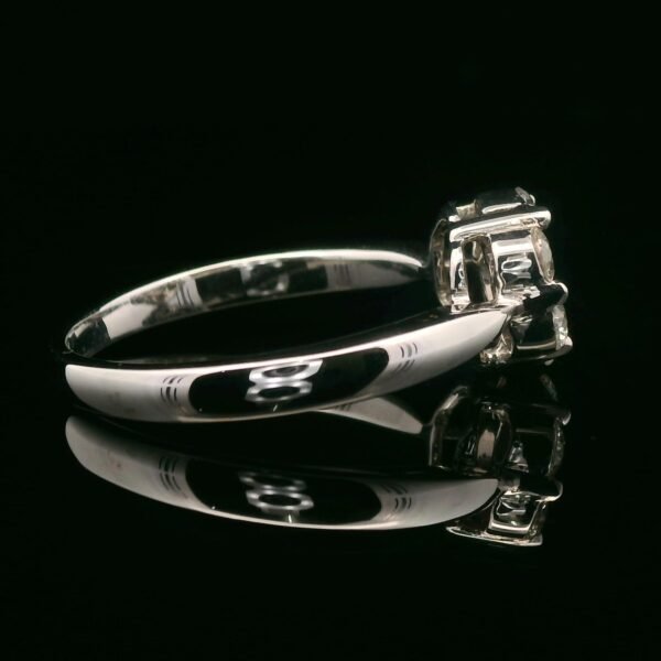0.61ctw Natural Diamond Ring Style 18K White Gold Women, Earth Mined