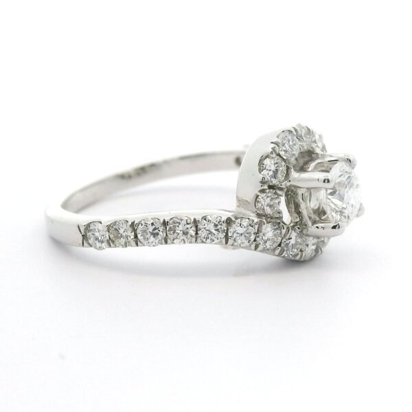 GIA Certified High Quality Natural Diamond 1.00CT Women Ring 18K White Gold D VS
