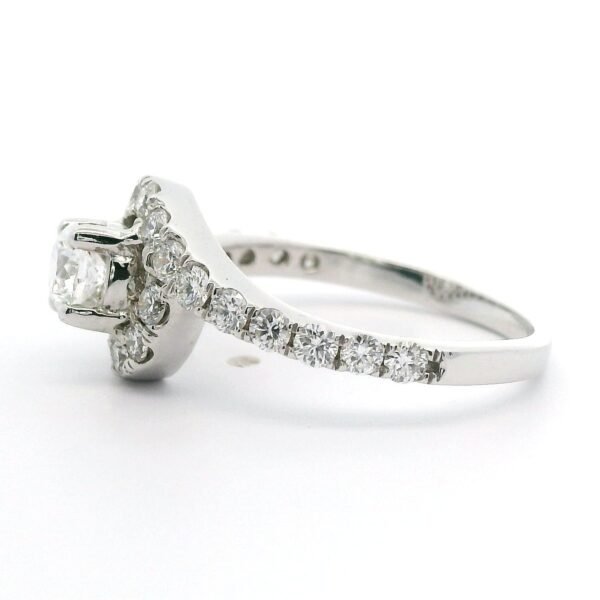 GIA Certified High Quality Natural Diamond 1.00CT Women Ring 18K White Gold D VS