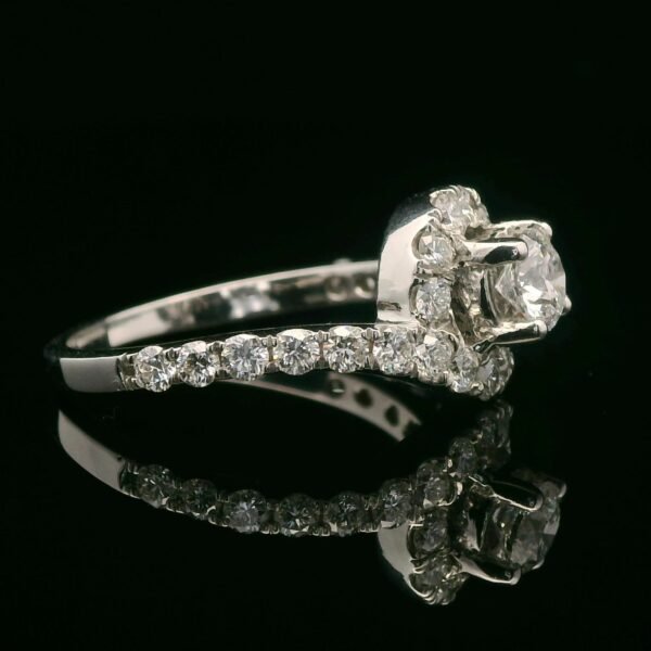 GIA Certified High Quality Natural Diamond 1.00CT Women Ring 18K White Gold D VS