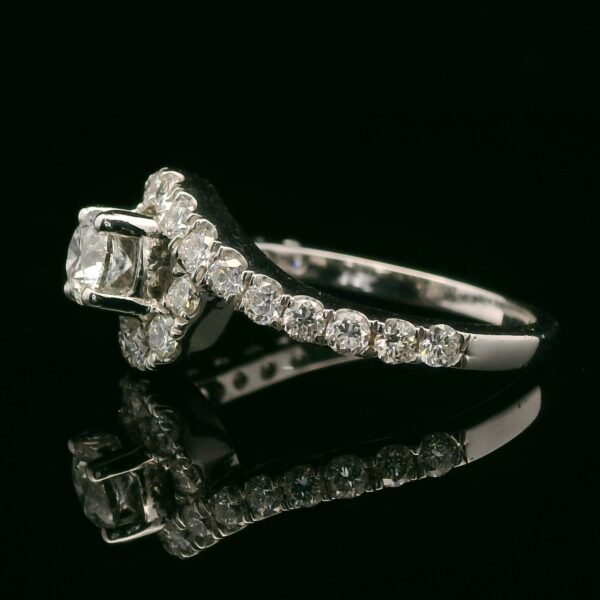 GIA Certified High Quality Natural Diamond 1.00CT Women Ring 18K White Gold D VS