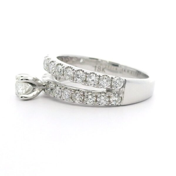 1.17ctw Natural Diamond Ring Style 18K White Gold Women, Earth Mined