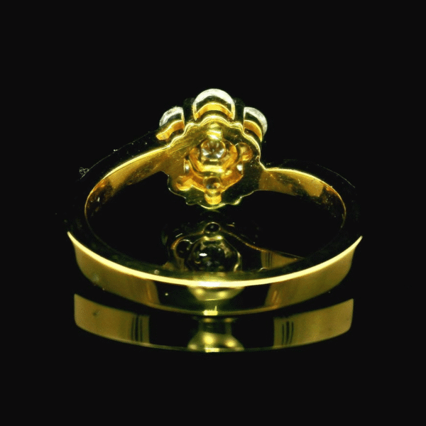 0.84Ct Round Cut Natural Diamond Real 18K Yellow Gold Luxury Engagement Ring