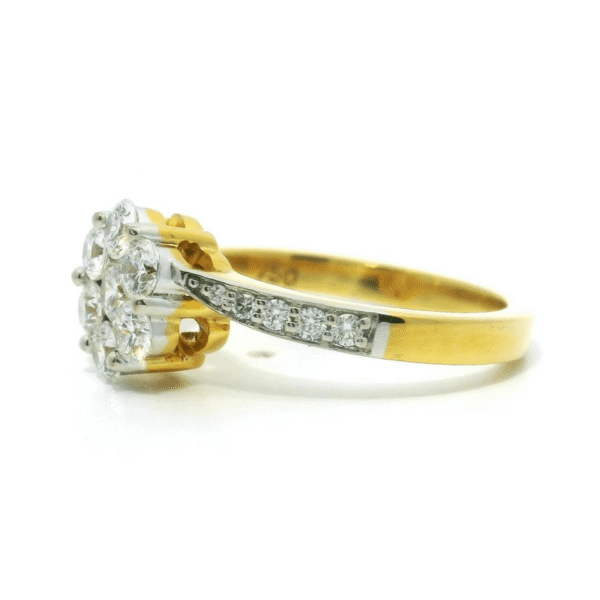 0.84Ct Round Cut Natural Diamond Real 18K Yellow Gold Luxury Engagement Ring