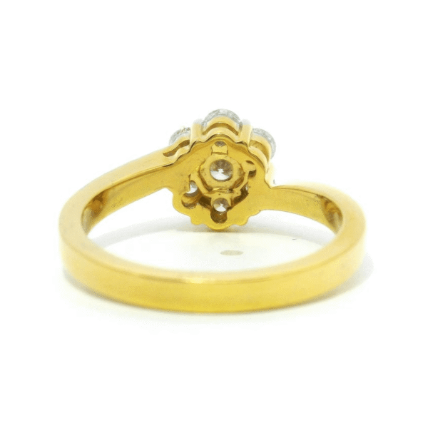 0.84Ct Round Cut Natural Diamond Real 18K Yellow Gold Luxury Engagement Ring