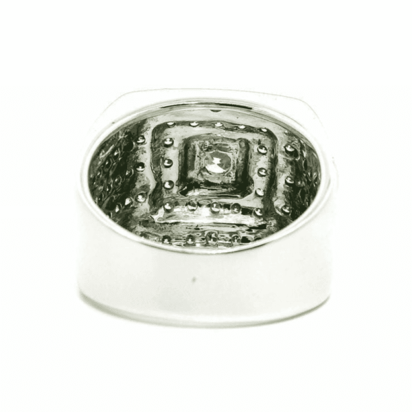 GIA Certified High Quality Natural Diamond 3.21 CTS Men's Ring 18K White Gold