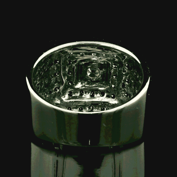 GIA Certified High Quality Natural Diamond 3.21 CTS Men's Ring 18K White Gold