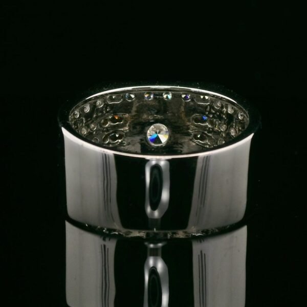 Natural Diamond 2.50 CT Men's Ring 18K White Gold