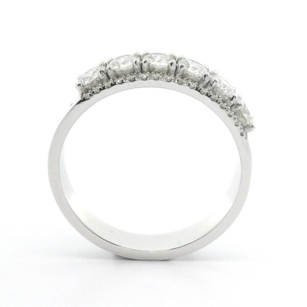 0.81ctw Natural Diamond Ring 18K White Gold Women
