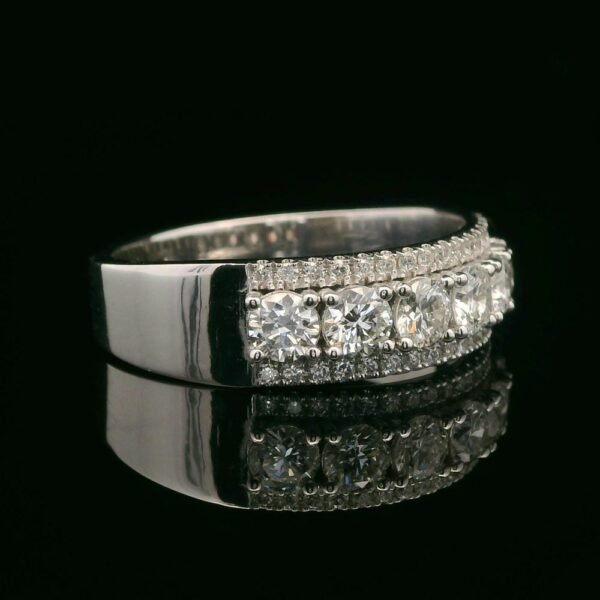 0.81ctw Natural Diamond Ring 18K White Gold Women