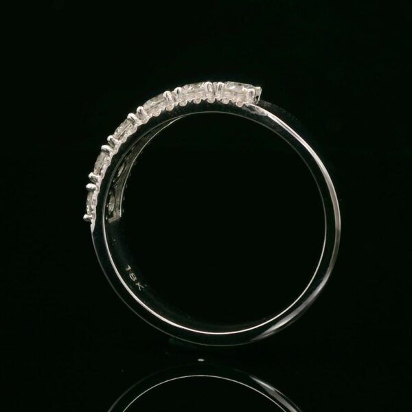 0.81ctw Natural Diamond Ring 18K White Gold Women