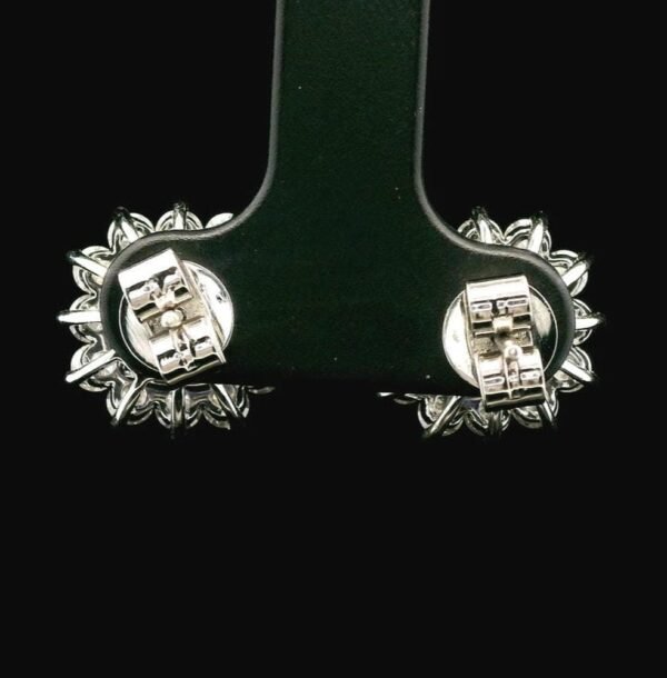 5.28CT Natural Genuine Tanzanite Diamond Earring 18K White Gold