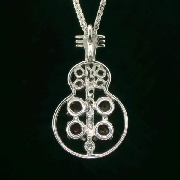 18K White Gold Round Ruby Diamond Pendant Natural 1.15 TCW
