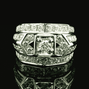GIA Certified High Quality Natural Diamond 2.48 CTS Men's Ring 18K White Gold