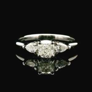 0.80ctw Natural Diamond Ring 18K White Gold Women