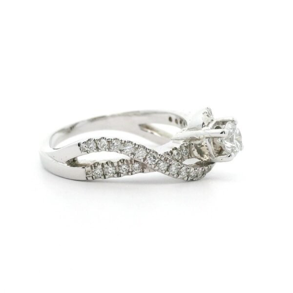 0.69ctw Natural Diamond Ring 18K White Gold Women