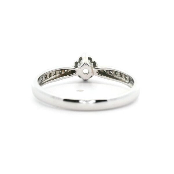 0.48ctw Natural Diamond Ring 18K White Gold Women