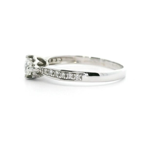 0.48ctw Natural Diamond Ring 18K White Gold Women