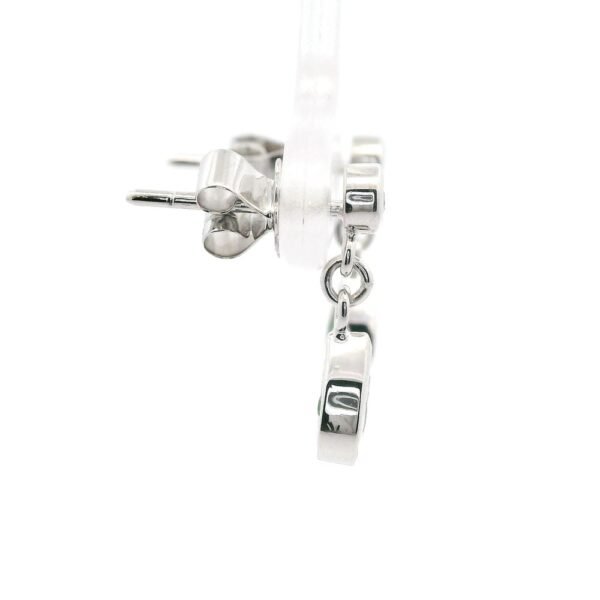 0.90 CT Natural Tsavorite Diamond Earring 18K White Gold