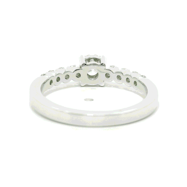 GIA Certified 0.71ctw Natural Diamond 18K White Gold Ring For Women