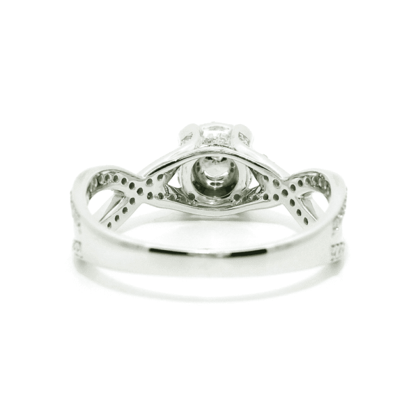 1.30ctw Natural Diamond 18K White Gold Ring For Women