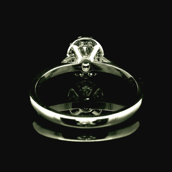 GIA Certified 0.47ctw Natural Diamond 18K White Gold Ring For Women