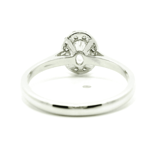 GIA Certified 0.47ctw Natural Diamond 18K White Gold Ring For Women