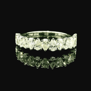 1.61ctw Natural Diamond 18K White Gold Ring For Women