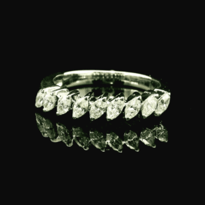 0.63ctw Natural Diamond 18K White Gold Ring For Women