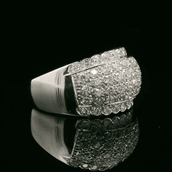 1.34ctw Natural Diamond 18K White Gold Ring For Women