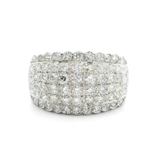 1.34ctw Natural Diamond 18K White Gold Ring For Women