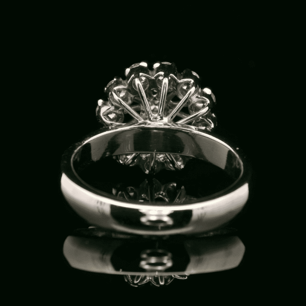 0.95ctw Natural Diamond 18K White Gold Ring For Women