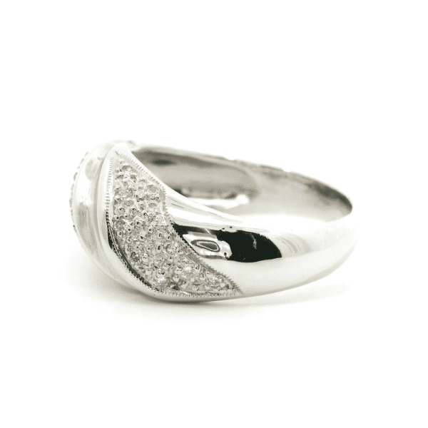 0.50ctw Natural Diamond 18K White Gold Ring For Women