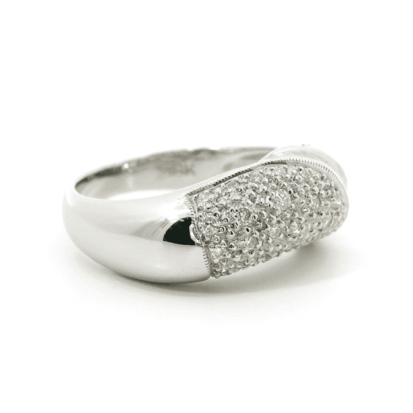 0.50ctw Natural Diamond 18K White Gold Ring For Women