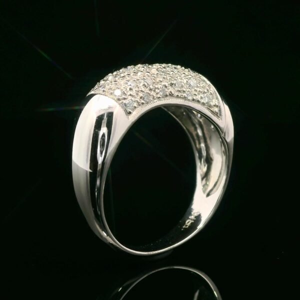 0.50ctw Natural Diamond 18K White Gold Ring For Women