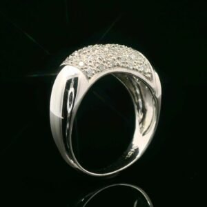0.50ctw Natural Diamond 18K White Gold Ring For Women
